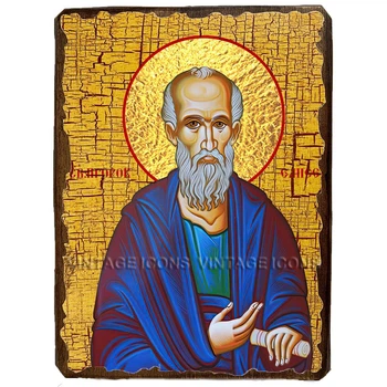 Икона Елисей пророк ,икона на дереве 130х170 мм (3504-1)