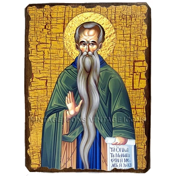Икона Евфимий Великий ,икона на дереве 130х170 мм (3499-1)