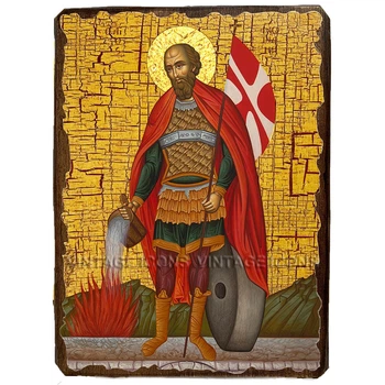 Икона Флориан Лорхский мученик ,икона на дереве 170х230 мм (3638-2)