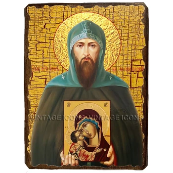 Икона Игорь князь Черниговский ,икона на дереве 300х400 мм (3512-4)