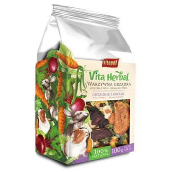 Корм Vitapol Vita Herbal для гризунів, овочева грядка 100 г
