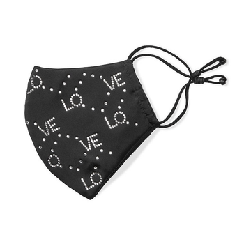 Багаторазова захисна тканинна маска Victoria's Secret Rhinestones Reusable Mask Black Love