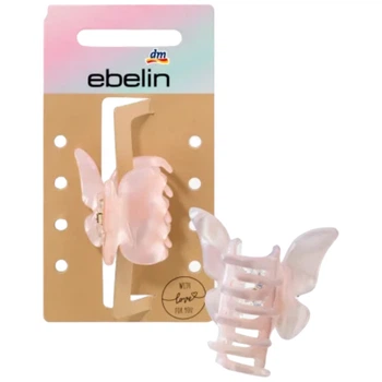 Заколка для волос розовый крабик бабочка Ebelin Haarspange Schmetter Mini