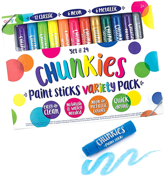 Zestaw farb Ooly Chunkies Paint Sticks 24 kolory (0879426009825)