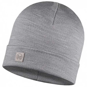 Шапка Buff Merino Heavyweight Beaney Solid Light Grey сірий