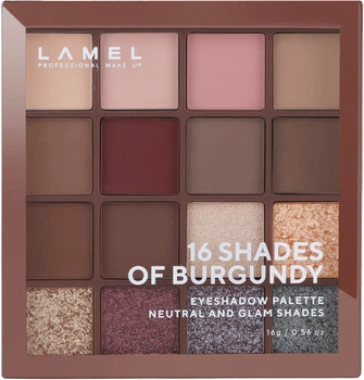 Тени для век Lamel Professional 16 Shades №16-4 Burgundy 16 г (0810134213487/5060805944065)