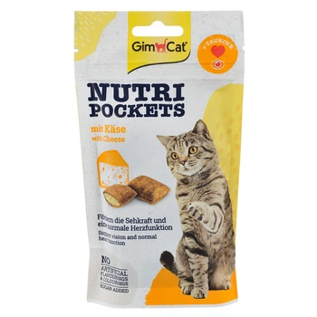 Витаминное лакомство для кошек подушечки с сыром и таурином GimCat Nutri Pockets 60 г