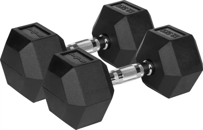 Гантелі шестигранні чавунні REBEL ACTIVE HEX, 2 х 12,5 кг