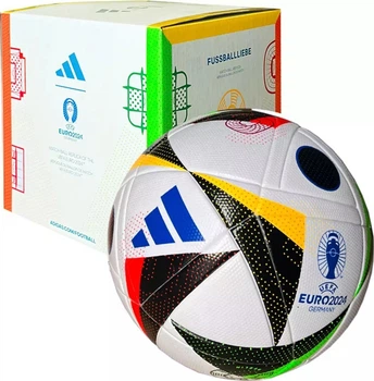 М'яч футбольний Adidas Euro24 Fussballliebe IN9369 розмір 4, чорно-білий