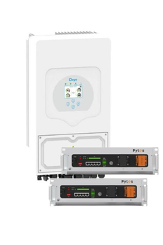 Комплект автономного энергоснабжения Deye 6 кВт + Pytes V5 10.24 кВтч / SUN-6K-SG03LP1-EU + Pytes V5 / низковольтный (Deye6kW_Pytes10.24kWh)