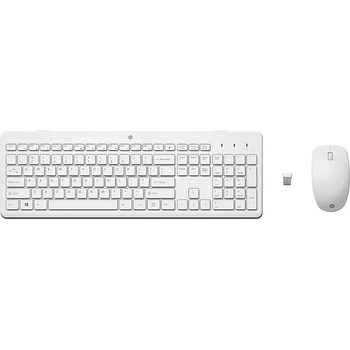 Комплект клавиатура и мышь HP 230 беспроводной USB раскладка ENG / 1600dpi White (3L1F0AA)