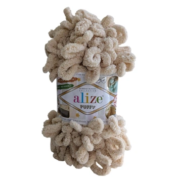 Пряжа Alize Puffy №599 светло бежевый, для вязания руками