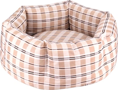 Лежак круглий бязевий Barksi Comfort L 60 см Бежевий (1232114)