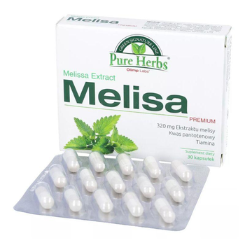 Экстракт листьев мелиссы Olimp Melisa premium 320mg 30 капсул натуральная добавка в упаковке (VMD-1205677)