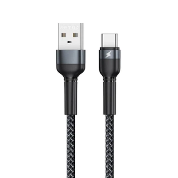 Кабель для заряджання REMAX Jany RC-124а USB 2.0 — Type-C 2.4A Black (1м)