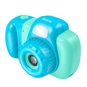 Цифровая детская фото-видео камера HOCO DV201 Dual lens children camera голубой