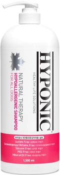 Гипоаллергенный шампунь Hyponic Hypoallergenic с подсолнечным маслом, жожоба и экстрактом зеленого чая, для собак 1.5 л (8809350965098)