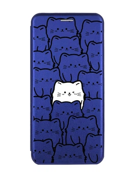 Чохол-книжка з малюнком для Xiaomi Redmi 9A Синій Котики (принт 392)