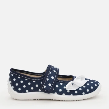 Дитячі текстильні капці для дівчинки Zetpol JULIA 5947 25 Navy/White (ROZ6501039440)