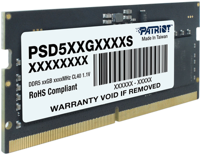 Оперативна пам'ять Patriot SO-DIMM DDR5-5600 16384MB PC5-44800 (P516G56081S-HY)