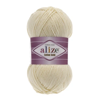 Пряжа Alize Cotton Gold | Алізе Коттон Голд 01 молочний