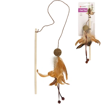 Игрушка для котов Flamingo Penken Dangler with Catnip Ball удочка дразнилка мяч с кошачьей мятой (560528)