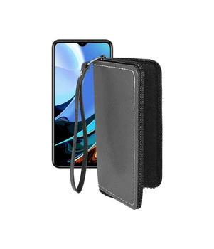 Чохол-гаманець з екошкіри для телефону Xiaomi Redmi 9T 2021 Сірий