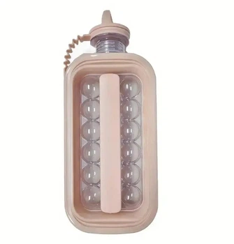 Форма-пляшка для льоду силіконова Ice Cube Tray 8863 17 кульок Pink