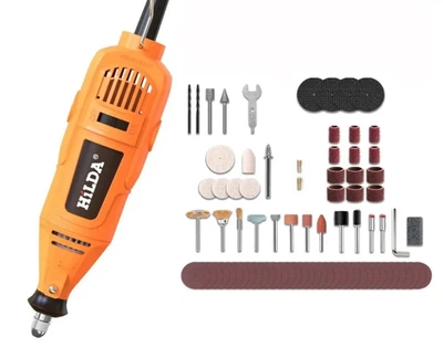 Бормашина мини-дрель гравер Hilda MD200-A 200W с комплектом насадок HILDA HILDA-MD200-A