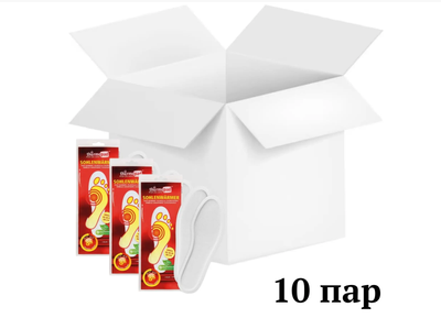 Хімічна грілка-устілка Thermopad Foot Warmer, 10 пар в наборе, 36-37 (S) (TPD 78191)