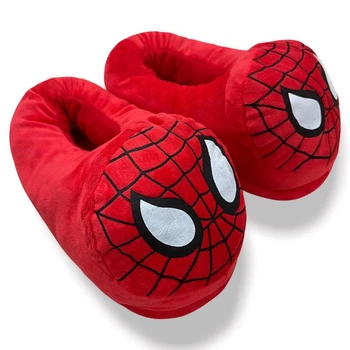 Тапочки кигуруми игрушки Детские для мальчика Kigurumi Человек Паук Марвел Spider-Man Теплые Тканевые Красные 27-34 (Х321445)