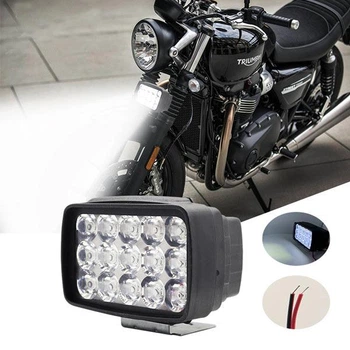 LED фара 45 Вт комбо-луч пластмассовый корпус 15 диодов мото-фара, фара на мопед