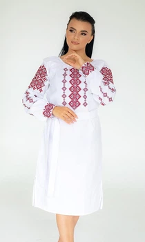 Сукня-вишиванка жіноча vishivano4ka 1016-2 46 біла