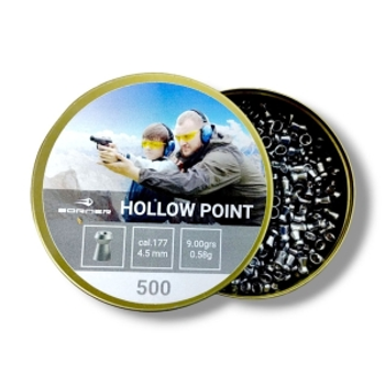 Пули Borner Hollow Point, 4,5 мм, 0,58 гр 500 шт