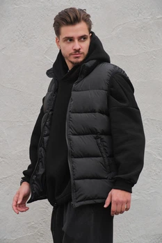Чоловічий жилет-безрукавка чорного кольору L/XL (8049339)