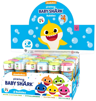 Zestaw baniek mydlanych Artyk Baby Shark 60 ml 36 szt (8007315083201)