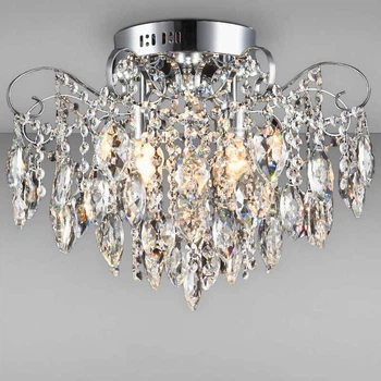 Люстра хрустальная потолочная Light House SR-17038/4+4 CR D540*H400 E27+LED хром