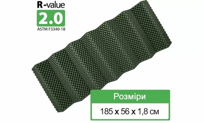 Каремат складний 185х56х1,8 см Tribe Camper (T-BC-0002-green)