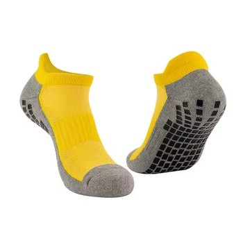 Шкарпетки короткі CZST-322 з антиковзаючим покриттям на підошві жовті, розмір 42-45 (L)