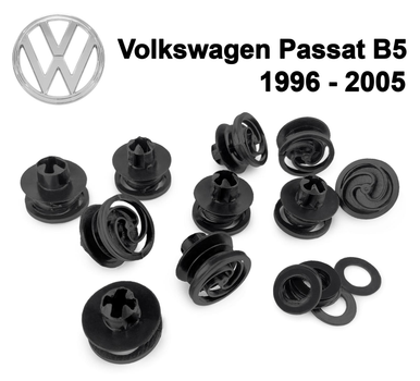VAG Кліпса кріплення обшивки карти дверей Volkswagen Passat B5 1996 - 2005 (3B0868243) 10 шт