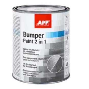 Фарба для пластика (бампер) структурна чорна APP BUMPER PAINT 1л (банка)