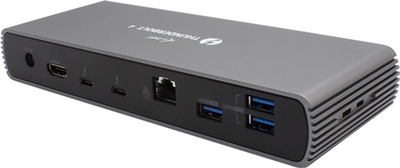 Док-станція i-Tec Thunderbolt 4 - Thunderbolt 4 x2, USB 3.1 Gen2 x4, HDMI, RJ-45, SD, 3.5 mm, PD Black (TB4DUALDOCKPD)