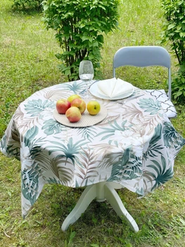 Скатерть водоотталкивающая Delux Textil Гавайи бежевые 140 х 110 см (366244)