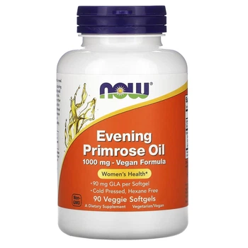 Природні домішки Now Foods Олія Примули Вечірньої 1000 мг Evening Primrose Oil 90 вегетаріанських капсул