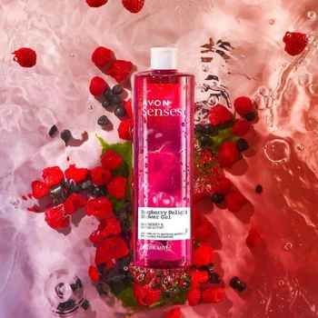 Гель для душа Avon Senses «Малиновое удовольствие» малина и черная смородина 500 мл
