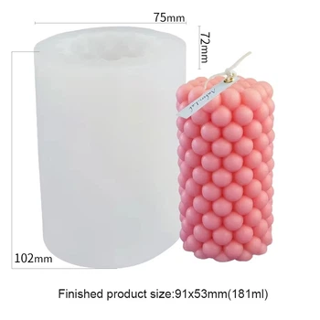 Силиконовая форма для изготовления свечи 7.5 x 10.2 cм "silicone mold-17"