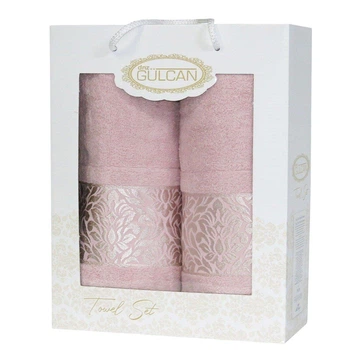 Набор полотенец Gulcan Cotton - Flower Ornament Pink 50*90+70*140