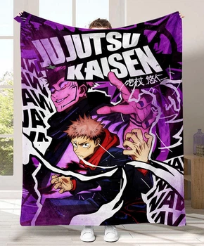 Детский флисовый плед Jujutsu Kaisen - аниме Магическая битва, размер 125х150 см, принт 684