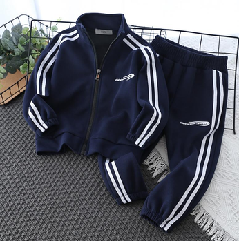 Детский спортивный костюм для мальчика (кофта, штаны) 98см синий KO624
