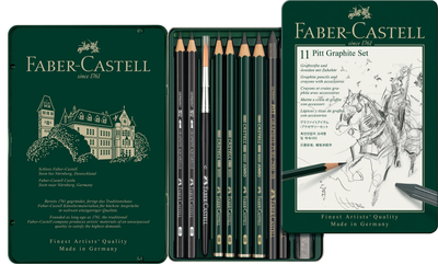 Набір олівців Faber-Castell Set Pitt Graphite tin 11 шт. (4005401129721)